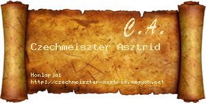 Czechmeiszter Asztrid névjegykártya